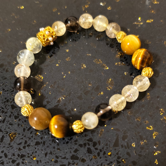 Fortune Bracelet with Citrine and Yellow Tiger Eye