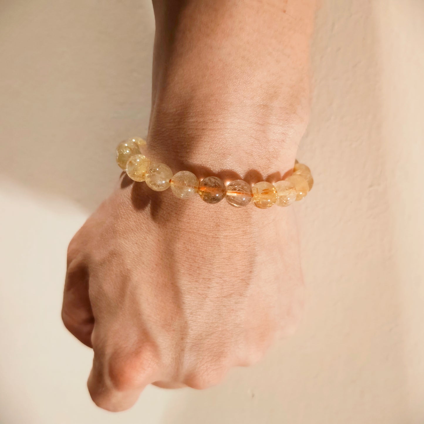 Huat Cai Gold Rutilated Citrine Bracelet - Attract Wealth & Success