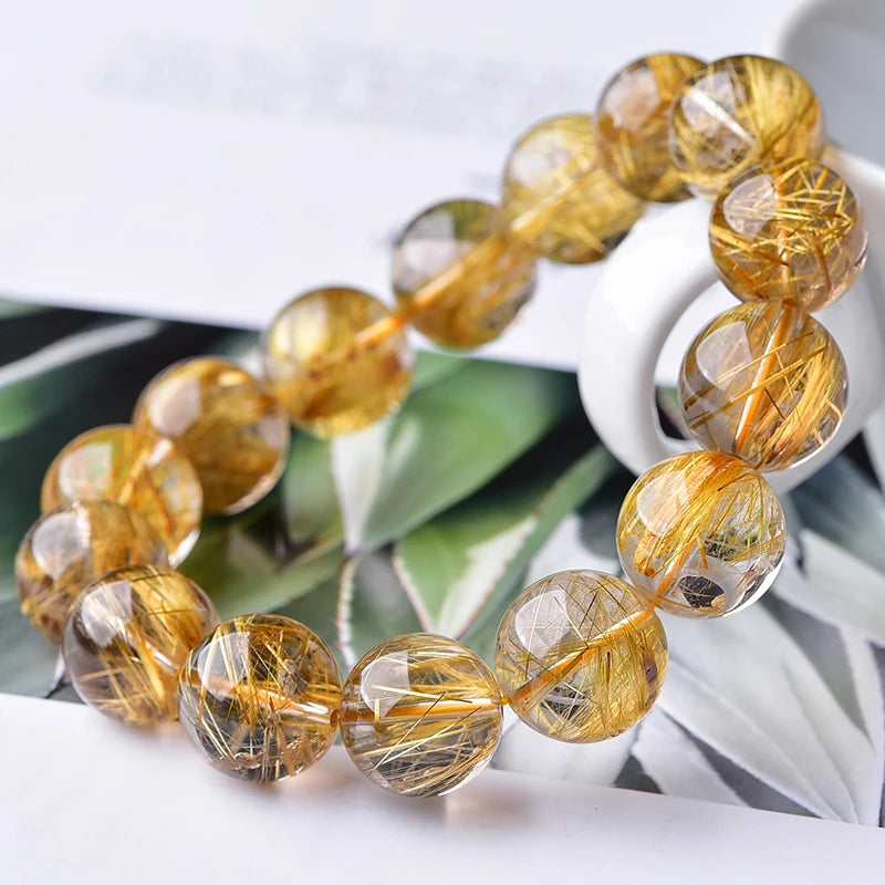 Huat Cai Gold Rutilated Bracelet