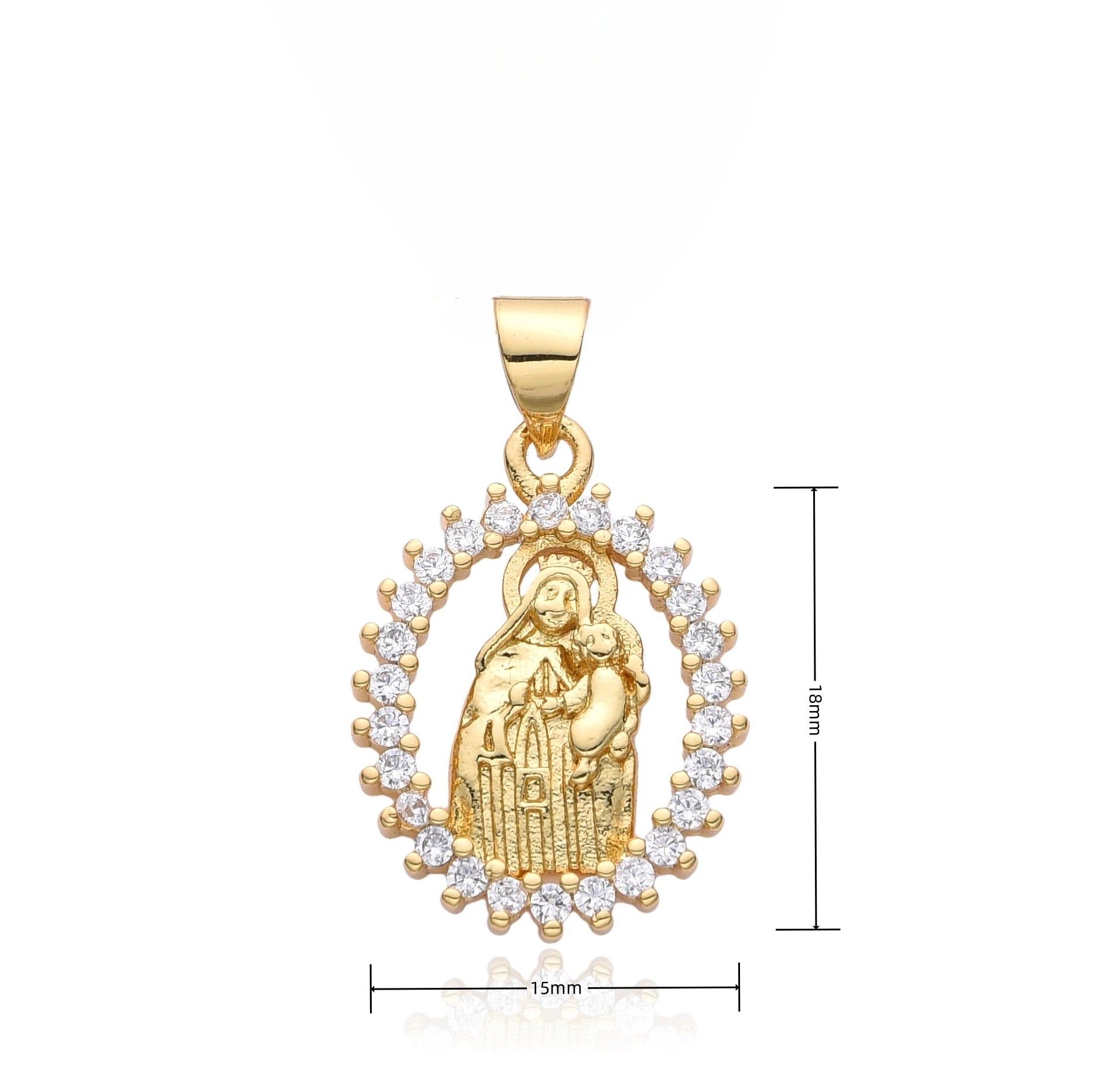 Gold Plated Virgin Mary Necklace