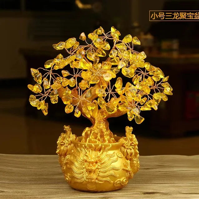 CNY 2026 Fortune Money Tree - Year of the Horse Wealth Decoration with Gold Bells & Red Envelopes