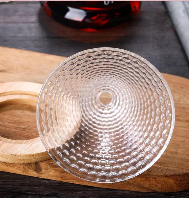 Pour Over Glass Cone and Wooden Filter Stand