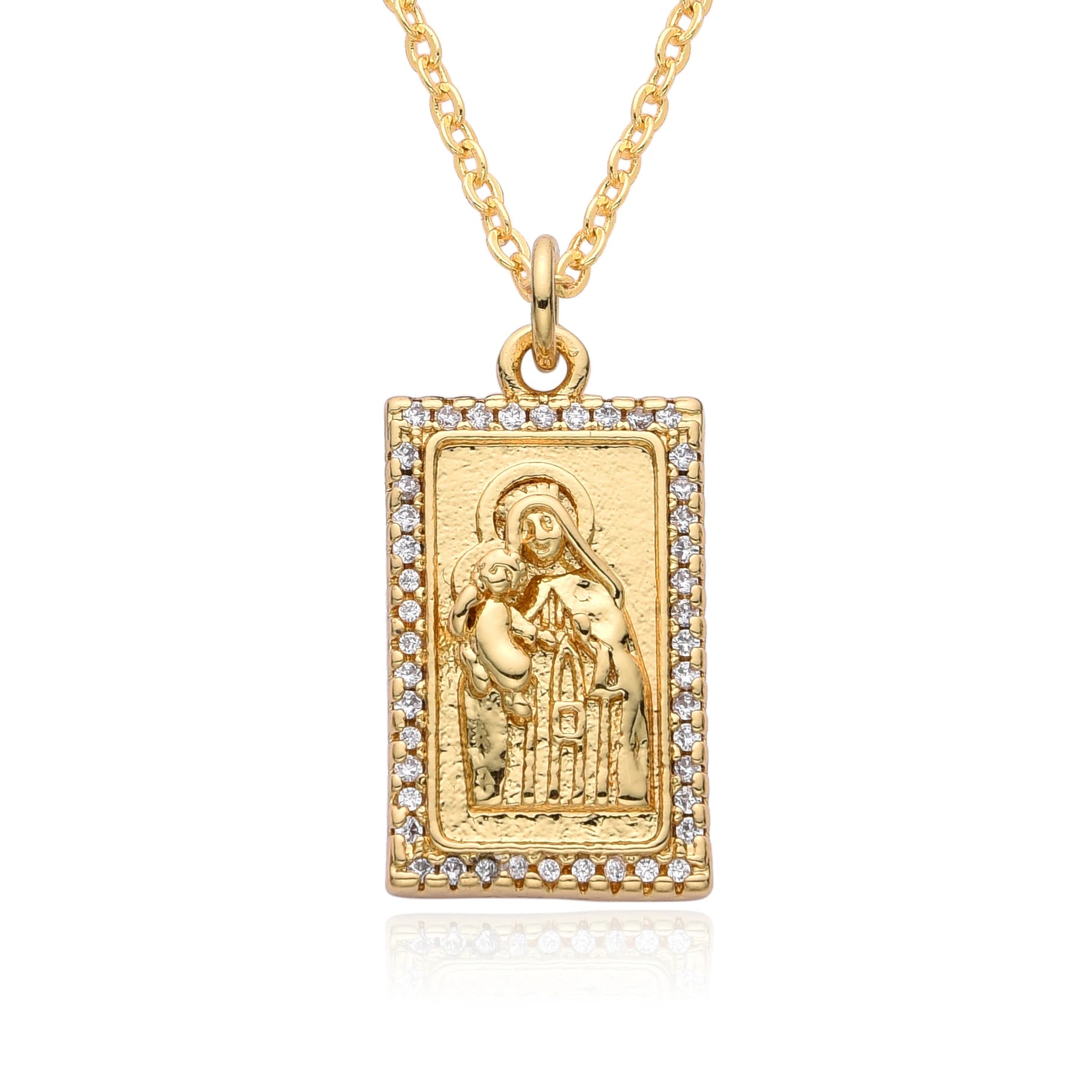 Gold Plated Virgin Mary Necklace