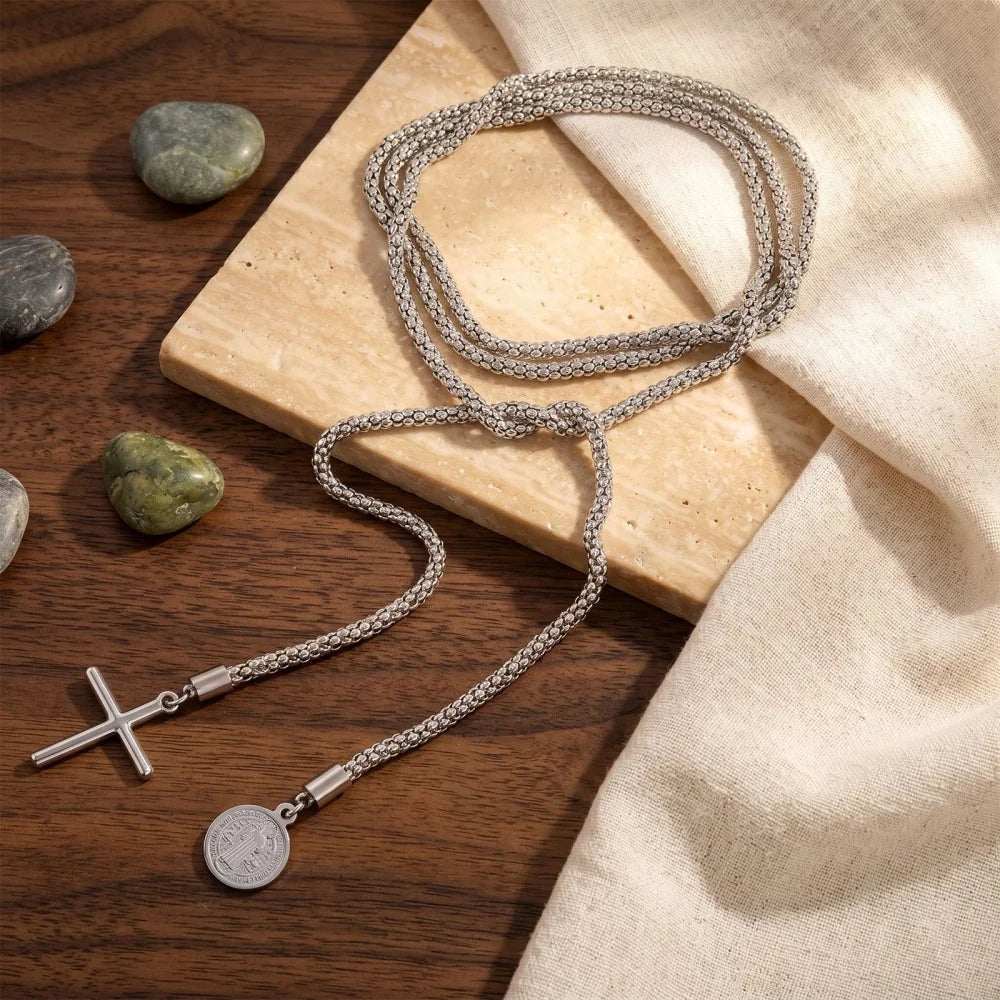 San Benito Medal Lariat Necklace