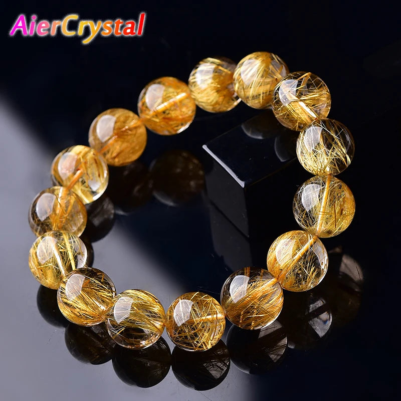 Huat Cai Gold Rutilated Bracelet