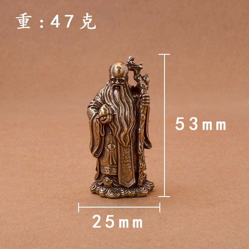 Mini Fu Lu Shou Bronze Statues