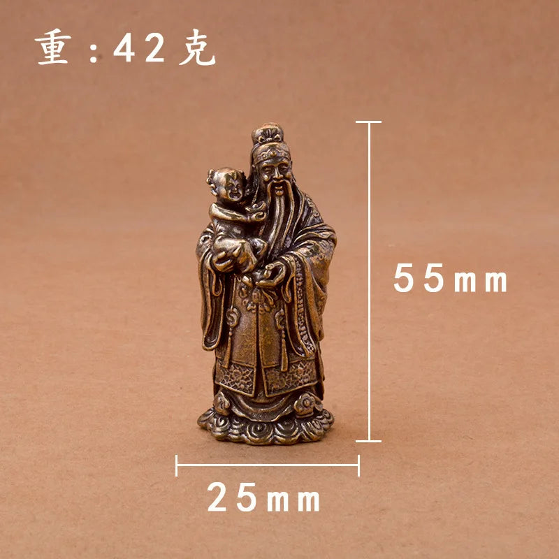 Mini Fu Lu Shou Bronze Statues