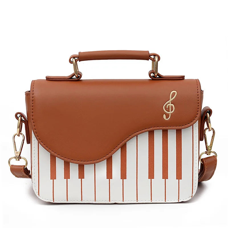 Piano Shoulder Bag - Unique Music-Inspired Fashion Handbag with Adjustable Strap