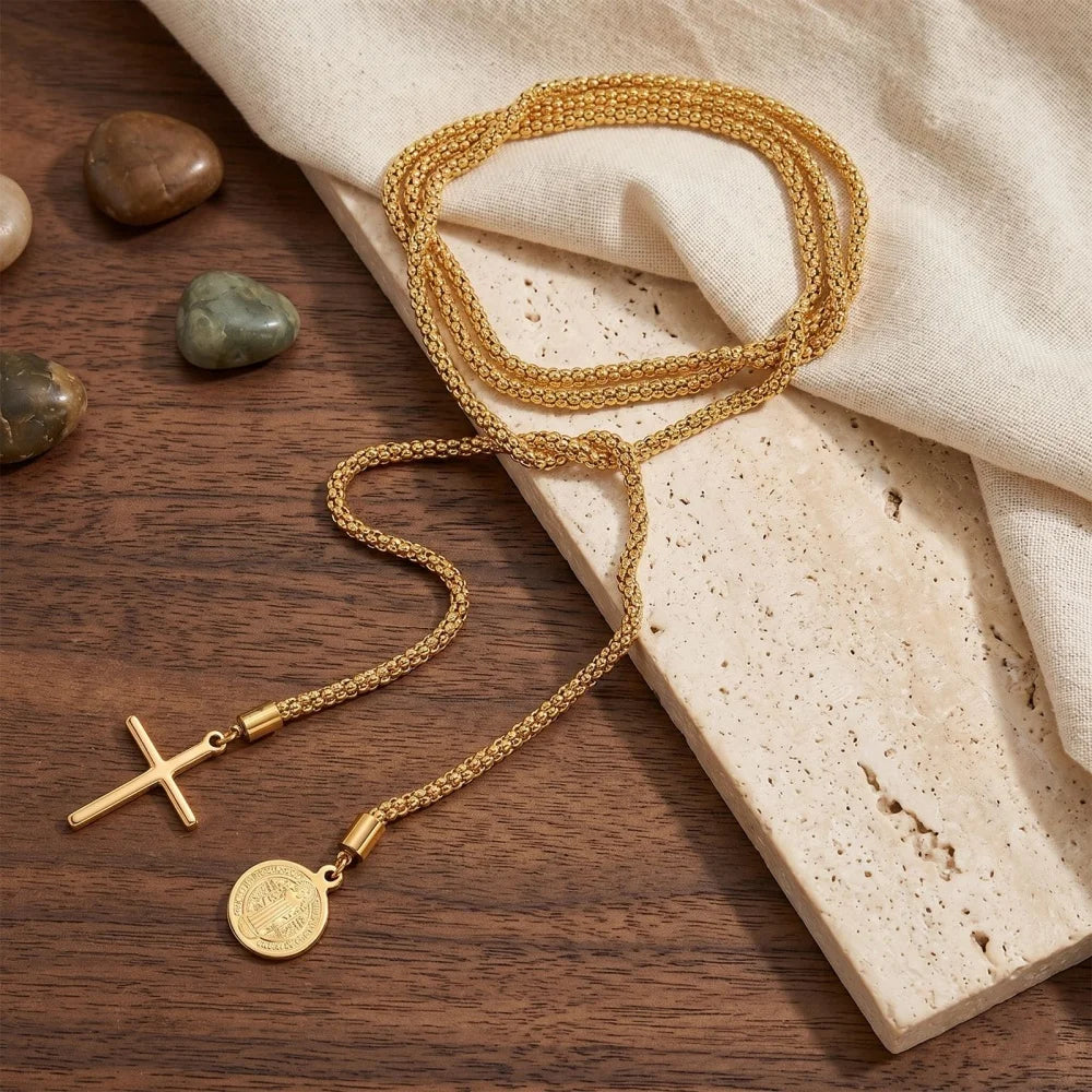 San Benito Medal Lariat Necklace