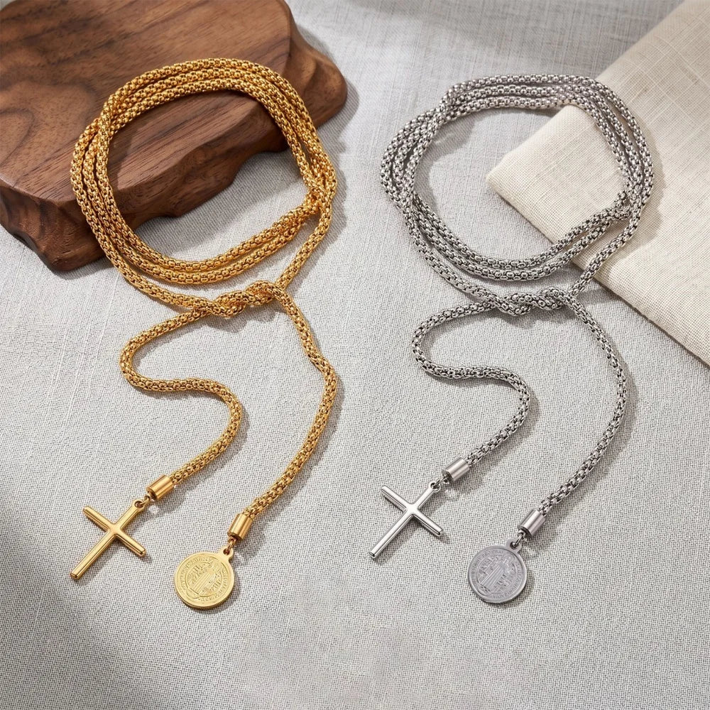 San Benito Medal Lariat Necklace