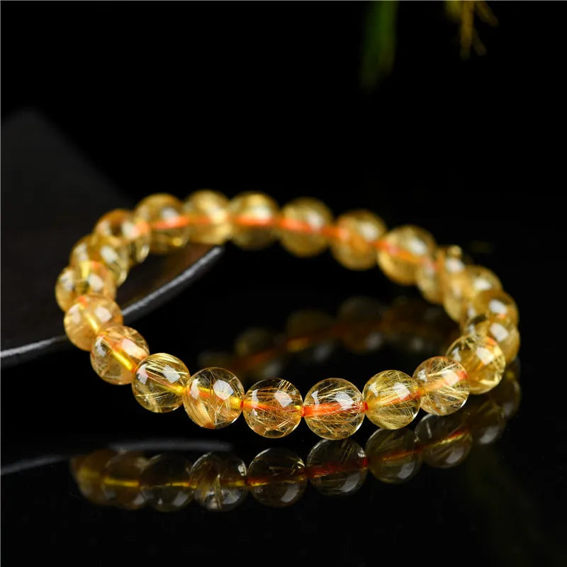 Huat Cai Gold Rutilated Bracelet