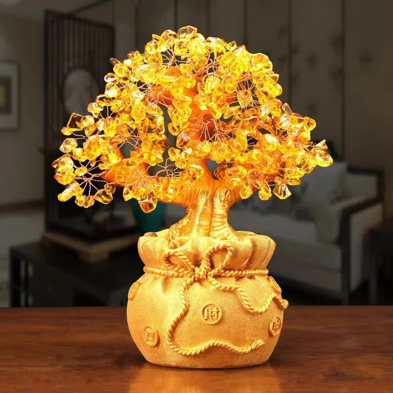 CNY 2026 Fortune Money Tree - Year of the Horse Wealth Decoration with Gold Bells & Red Envelopes