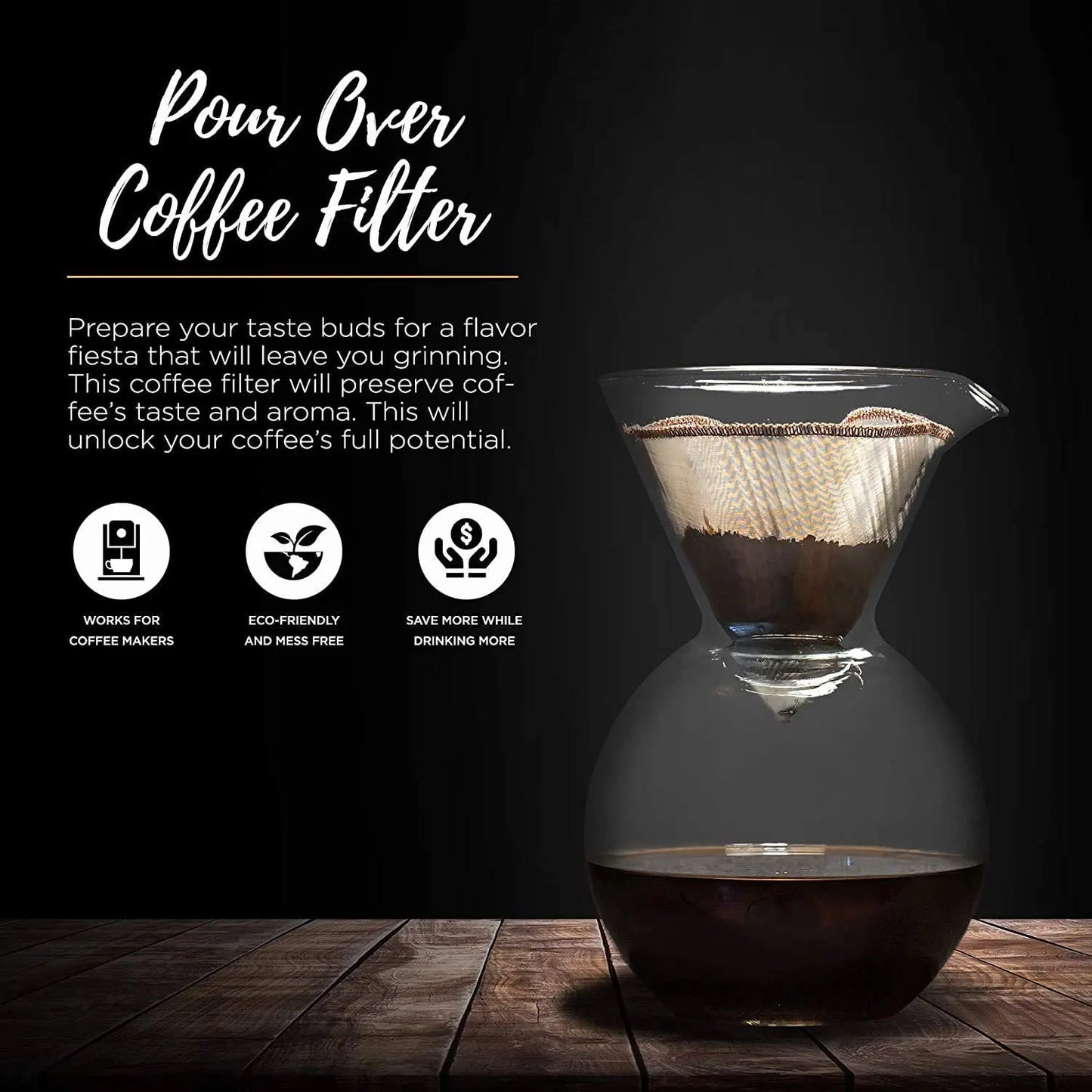 Reusable Pour Over Coffee Filter