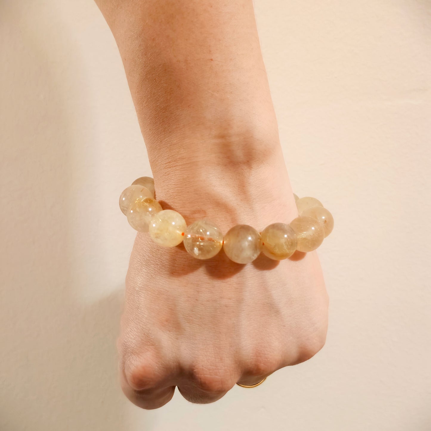 Huat Cai Gold Rutilated Citrine Bracelet - Attract Wealth & Success