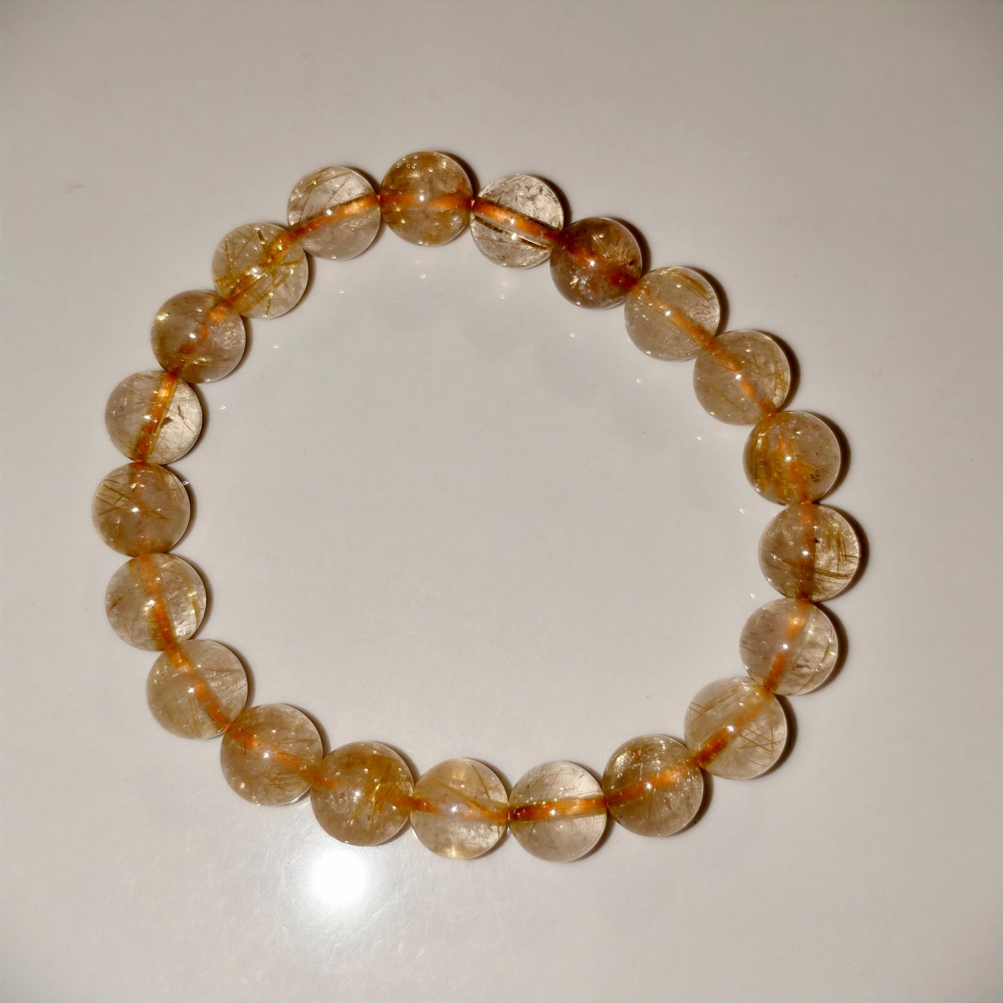 Huat Cai Gold Rutilated Citrine Bracelet - Attract Wealth & Success